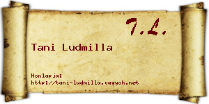 Tani Ludmilla névjegykártya